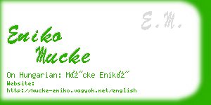 eniko mucke business card